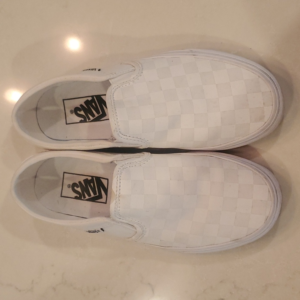 Vans white checker